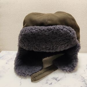 Kara Boys Military Style Green Trapper Warm Hat